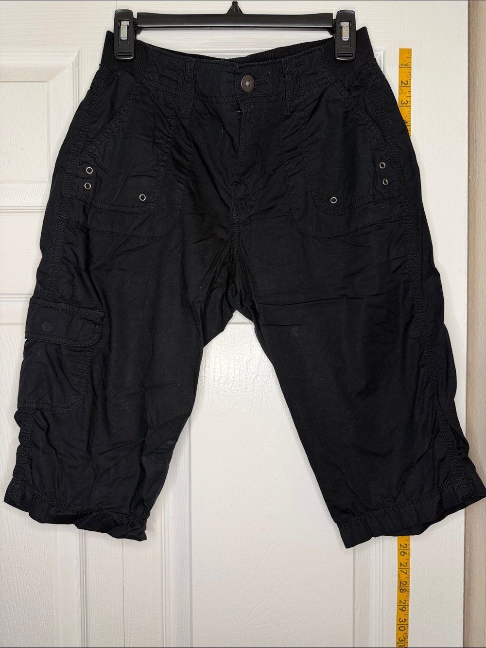 Sonoma Black Cargo Capri Bermuda Shorts